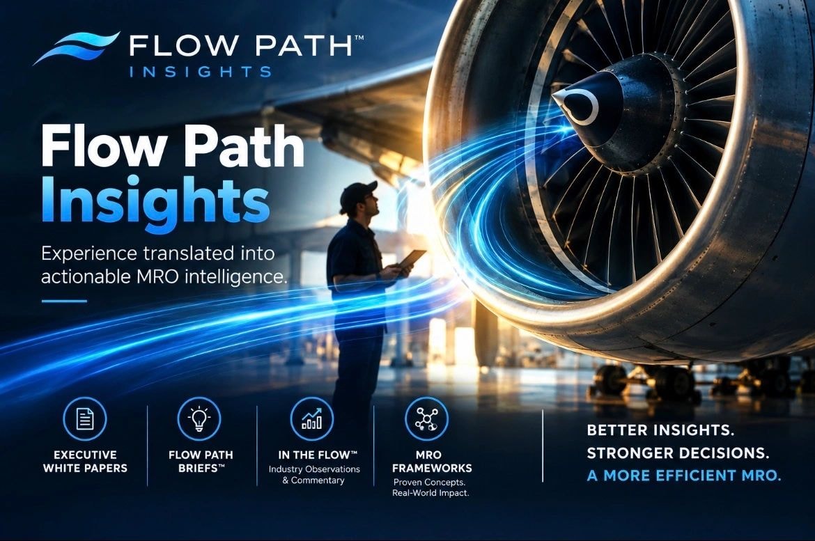Engineer examining aircraft engine with digital analytics